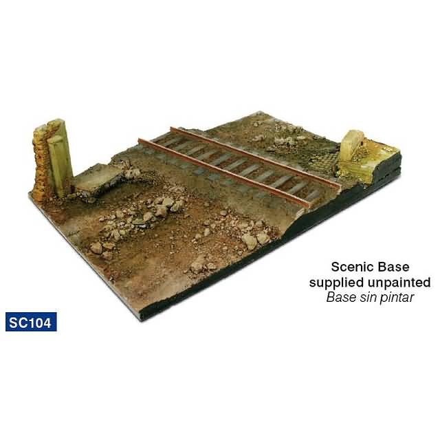 [ VALSC104 ] Vallejo Country road cross with railway section 1/35 31cmx21cm