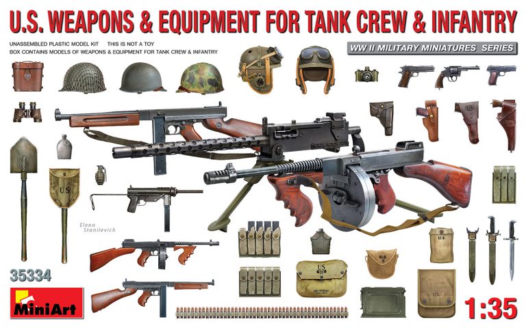 [ MINIART35334 ] Miniart U.S. Weapons &amp; Equipment For Tank Crew &amp; Infantry 1/35