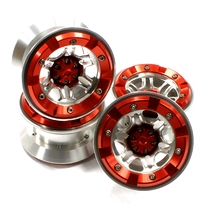 [ INC25092RED ] high mass 2.2 size alloy d6 spoke beadlock wheel (4) 