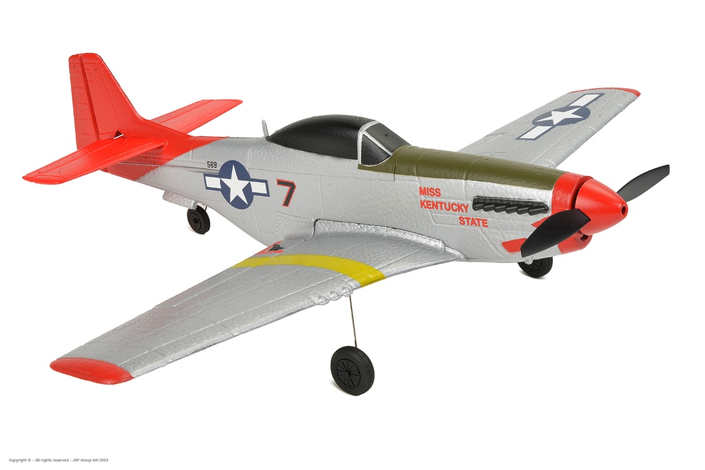 [ EZ-028 ] EZ-Wings - Mini P-51 Mustang - RTF - 450mm - 1+1 Li-Po Battery - USB Charger