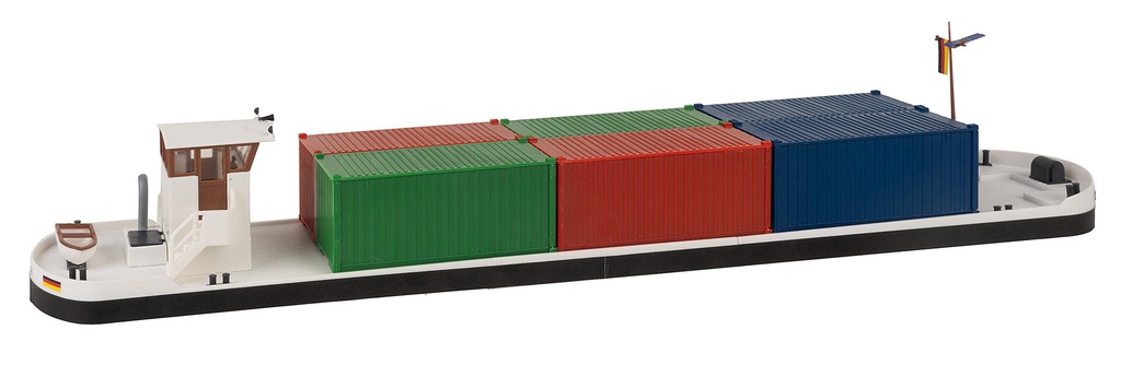 [ FAL131013 ] Faller Riviervrachtschip met containers 1/87