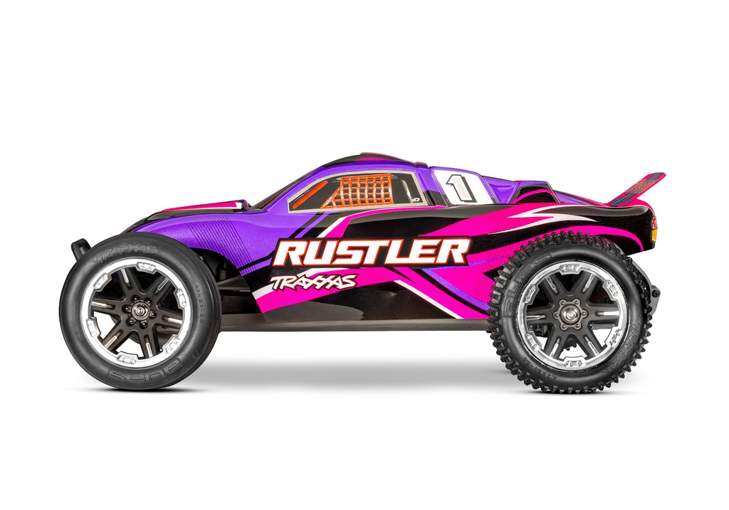 [ TRX-37254-8GRN ] Traxxas Rustler 2wd Brushed HD incl battery &amp; USB-C charger - Green- TRX37254-8GRN