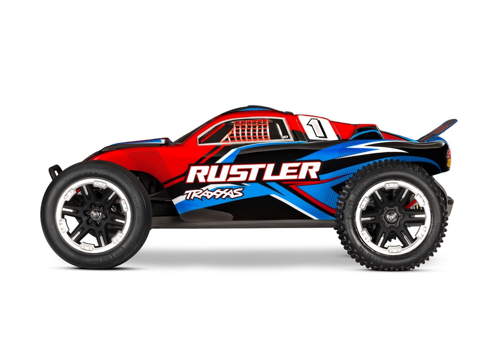 [ TRX-37254-8GRN ] Traxxas Rustler 2wd Brushed HD incl battery &amp; USB-C charger - Green- TRX37254-8GRN