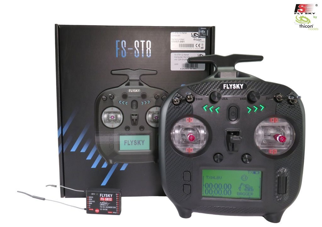 [ THICON-41007 ] FLYSKY FS-ST8 12-Kanaal zender &amp; ontvanger