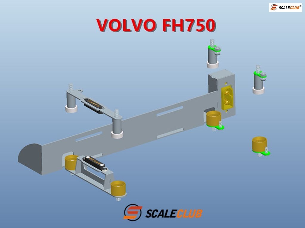 [ THICON-50440 ] 1/14 Magneet Sluiting met Batterijhouder voor Dak VOLVO FH750