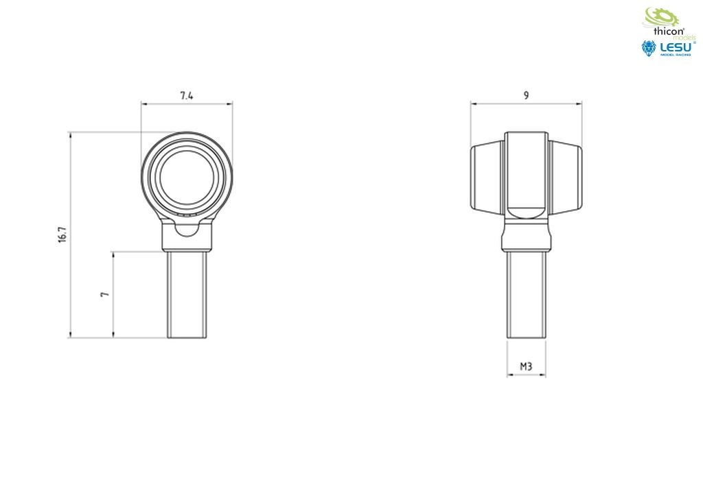 [ THICON-50340 ] Zijbegrenzingslichten met LED (2st)