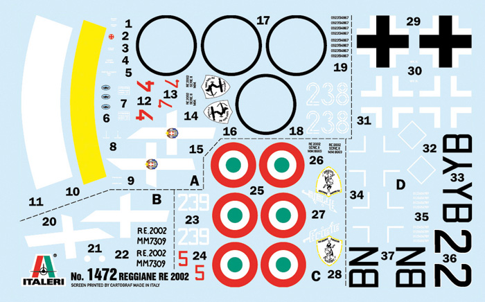 [ ITA-1472 ] Italeri Reggiane Re.2002 Ariete 1/72