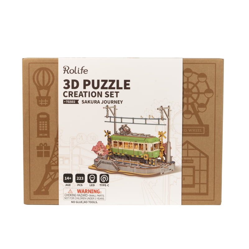 [ ROLIFETGS02 ] Rolife 3D Puzzle Creation Set Sakura Journey