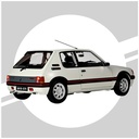 [ IXO-019 ] IXO collections Full Kit Peugeot 205 GTi White