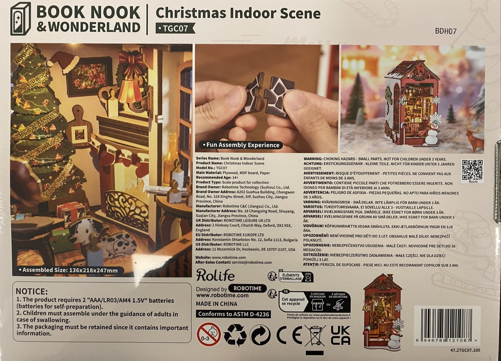 [ ROLIFETGC07 ] Rolife Book Nook Christmas Indoor Scene