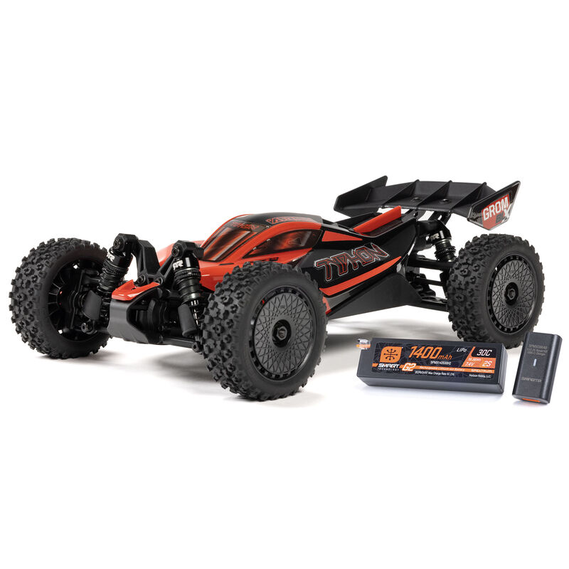 [ ARA2306ST1 ] TYPHON GROM 4x4 223S BLX BRUSHLESS SMALL SCALE BUGGY RTR With DSC, Battery &amp; Charger, Red