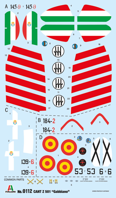 [ ITA-0112 ] Italeri Cant Z.501 Gabbiano 1/72
