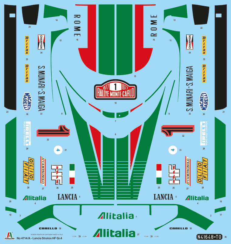 [ ITA-4714 ] Italeri Lancia Stratos HF GR.4 Montecarlo 1977 1/12