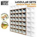 [ GSW12808 ] Green Stuff World Modular Set Vertical Rack With Drawers