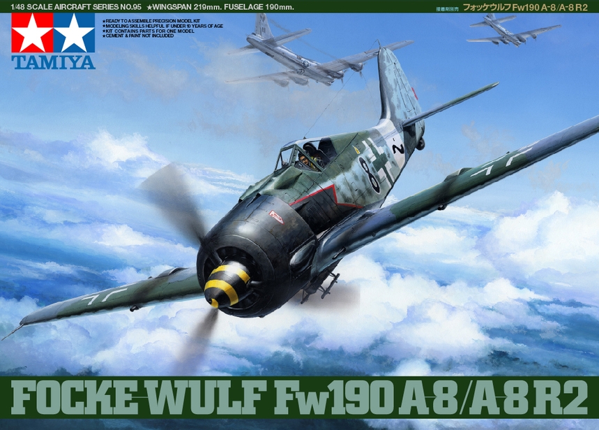 [ T61095 ] Tamiya Focke-Wulf Fw190 A-8/A-8 R2  1/48