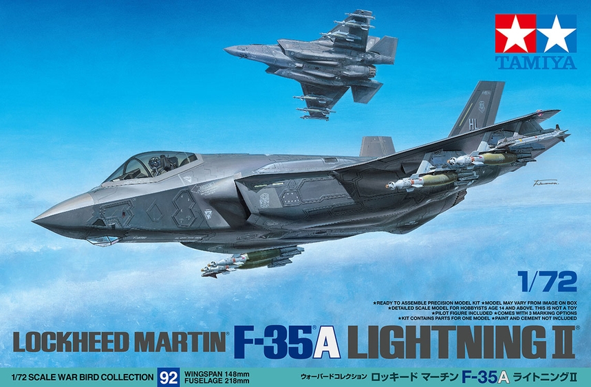 [ T60792 ] Tamiya F-35A Lightning II Lockheed Martin 1/72