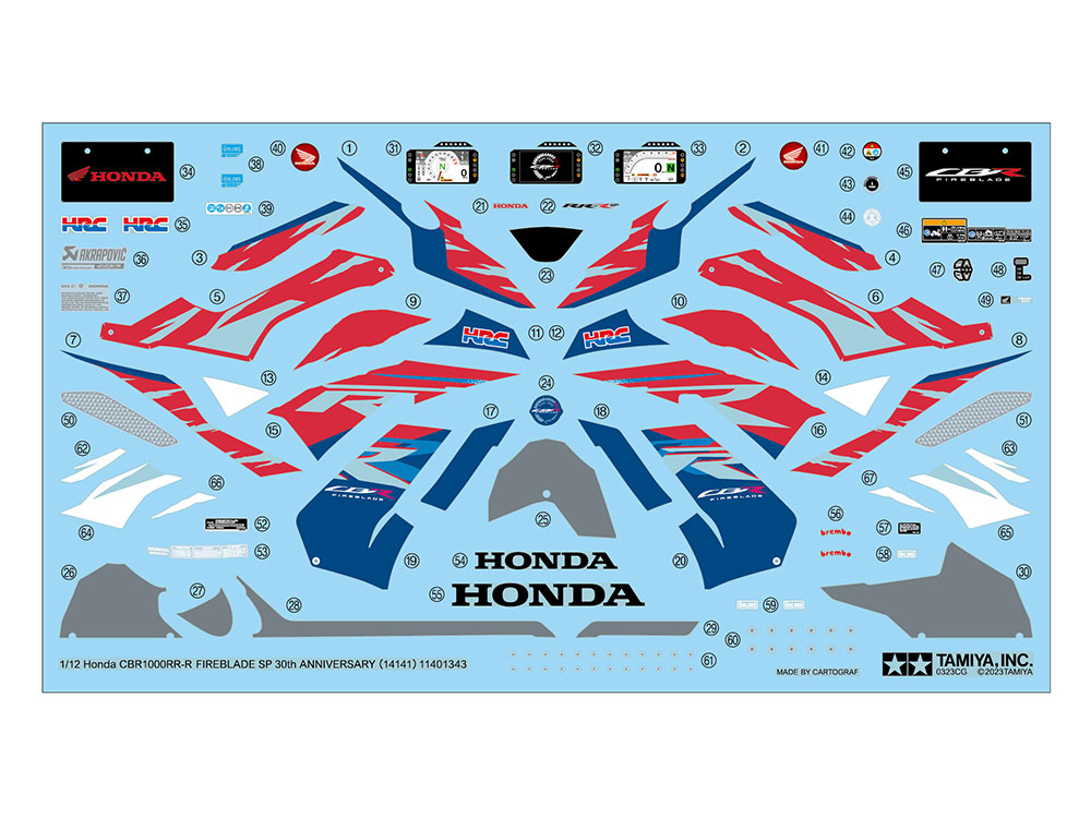 [ T14141 ] Tamiya Honda CBR1000RR-R Fireblade SP 30th Anniversary 1/12