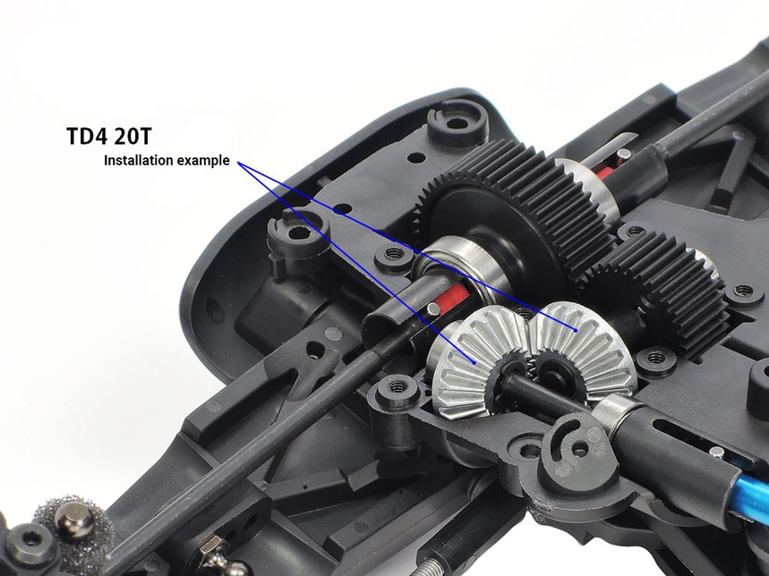 [ T22059 ] Tamiya TD4 20T Metal Bevel Gears (4st)