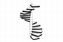 [ PLA90961 ] Plastruct draaitrap/spiral stair  1/87  HO