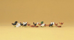 [ PRE14168 ] Preiser hens and cocks 1/87 HO