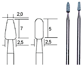 [ PX28270 ] Proxxon Silicium karbide slijpstiften projektielvorm 2 st.