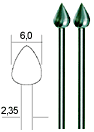 [ PX28724 ] Proxxon Frees vlamvorm Ø 6 mm, 2 st.