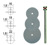 [ PX28830 ] Proxxon Metaalzaagbladen 3 st.(Ø 16, 19, 22 mm) + houder