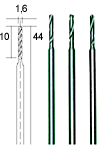 [ PX28858 ] Proxxon Mikro spiraalboren 1,6 mm, 3 st.