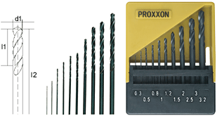 [ PX28874 ] Proxxon Borenset HSS (0,3/0.5/0.8/1.0/1.2/1.5/2.0/2.5/3.0/3.2mm.)