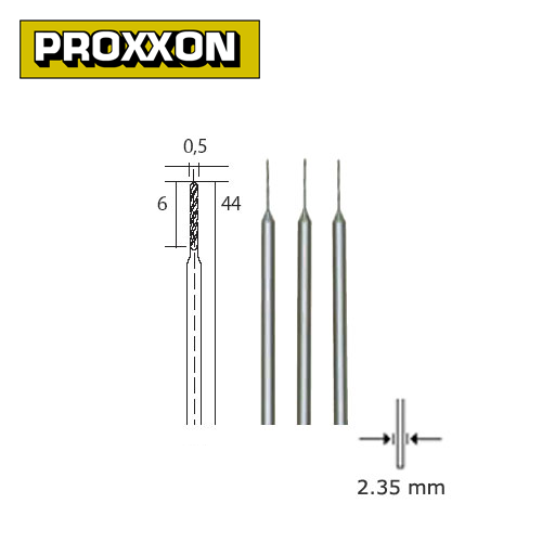 [ PX28864 ] Proxxon Mikro spiraalboren 0,5 mm, 3 st.