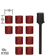 [ PX28980 ] Proxxon Schuurbandjes Korrel 150 diameter 10mm  10 st. + houder