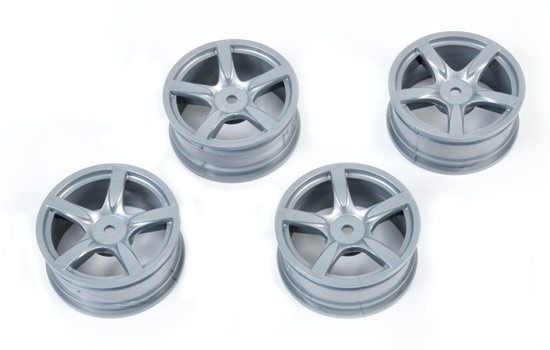 [ T51072 ] Tamiya Arch 5Spoke wheels silver grey 24mm/±0 4st