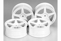 [ T53471 ] Tamiya Medium Narrow White 5-Spoke Wheels (+0)