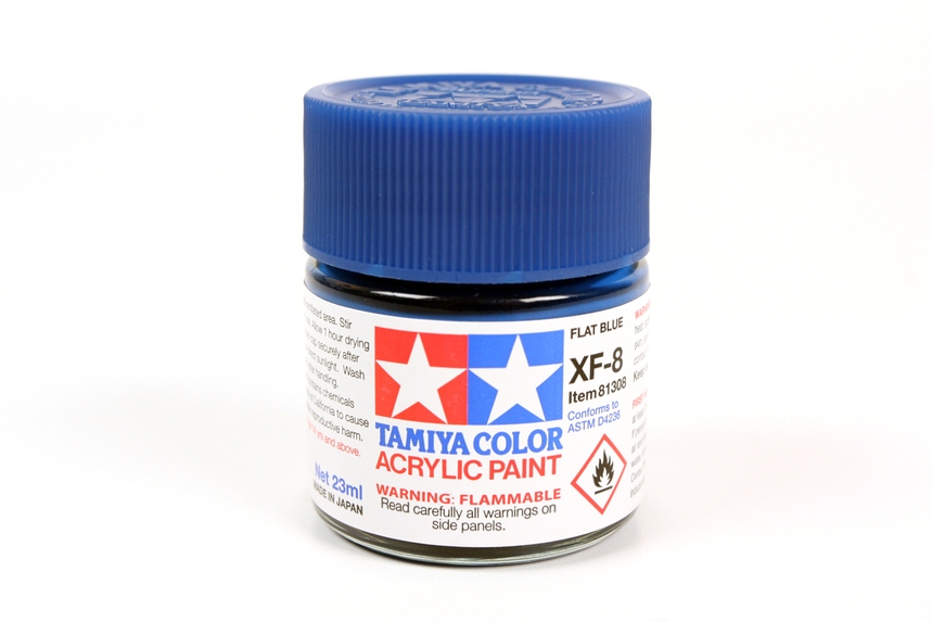 [ T81308 ] Tamiya Acrylic Paint XF-8 Flat Blue 23ml