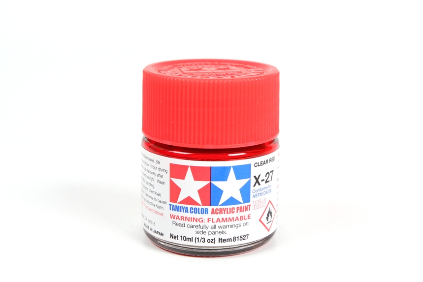 [ T81527 ] Tamiya Acrylic Mini X-27 Clear Red 10ml