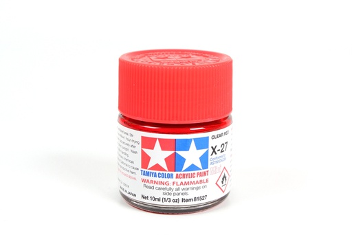 [ T81527 ] Tamiya Acrylic Mini X-27 Clear Red