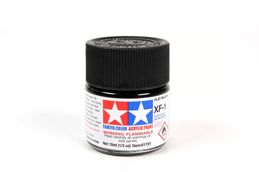 [ T81701 ] Tamiya Acrylic Mini XF-1 Flat Black 10ml