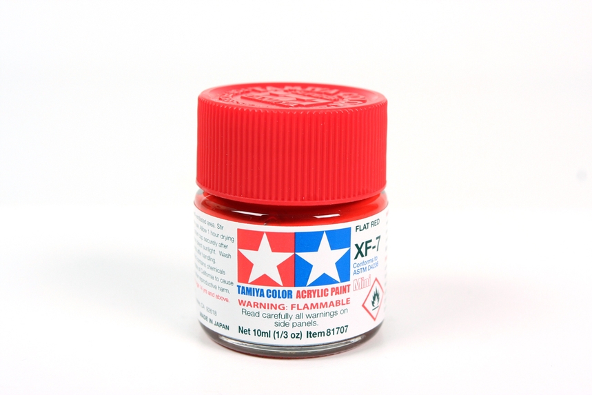 [ T81707 ] Tamiya Acrylic Mini XF-7 Flat Red 10ml