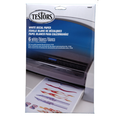 [ TEST9202 ] Testors decal papier wit voor inktjet printers - 6st