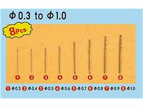 [ TRU09954 ] Trumpeter boorset nr 1 met 0.3-0.4-0.5-0.6-0.7-0.8-0.9-1.0    8st 