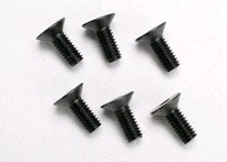 [ TRX-2535 ] Traxxas Screws, 4x10mm countersunk machine (hex drive) (6) 