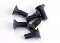 [ TRX-2550 ] Traxxas Screws, 3x8mm countersunk machine (6) (hex drive) -TRX2550 