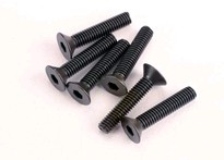 [ TRX-2553 ] Traxxas Screws, 3x15mm countersunk machine (6) (hex drive) -TRX2553 