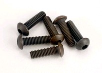 [ TRX-2577 ] Traxxas Screws, 3x10mm button-head machine (hex drive) (6) -TRX2577 