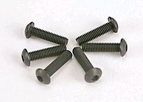 [ TRX-2578 ] Traxxas Screws, 3x12mm button-head machine (hex drive) (6) -TRX2578 