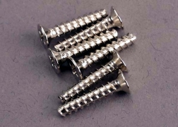 [ TRX-2649 ] Traxxas Screws, 3x15mm countersunk self-tapping (6) - TRX2649