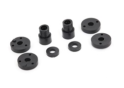 [ TRX-2669 ] Traxxas Piston head set (2-hole (2)/ 3-hole (2))/ shock mounting bushings &amp; washers (2) (Big Bore Shocks) 