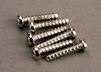 [ TRX-2677 ] Traxxas Screws, 3x14mm roundhead self-tapping (6) 