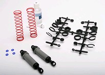 [ TRX-3762A ] Traxxas Ultra Shocks (grey) (xx-long) (complete w/ spring pre-load spacers &amp; springs) (rear) (2) -TRX3762A