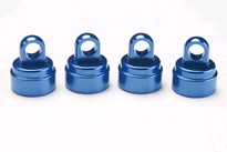 [ TRX-3767A ] Traxxas Shock caps, aluminum (blue-anodized) (4) (fits all Ultra Shocks) 